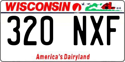 WI license plate 320NXF