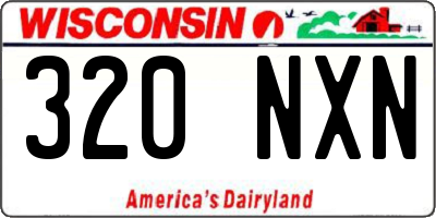 WI license plate 320NXN