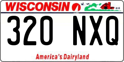 WI license plate 320NXQ