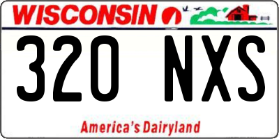 WI license plate 320NXS