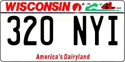WI license plate 320NYI