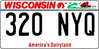 WI license plate 320NYQ