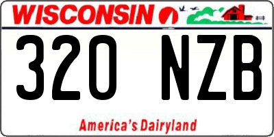 WI license plate 320NZB