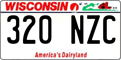 WI license plate 320NZC