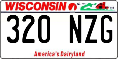WI license plate 320NZG