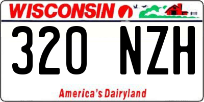 WI license plate 320NZH