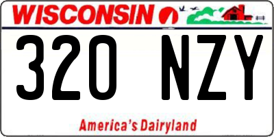 WI license plate 320NZY