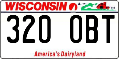 WI license plate 320OBT