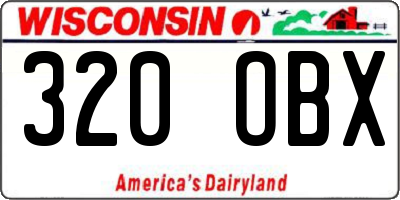 WI license plate 320OBX