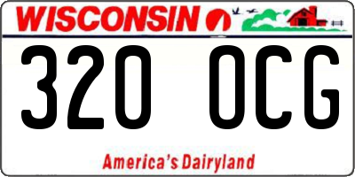 WI license plate 320OCG