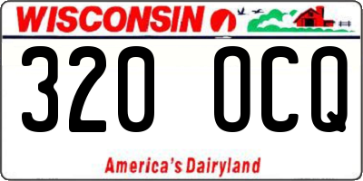 WI license plate 320OCQ