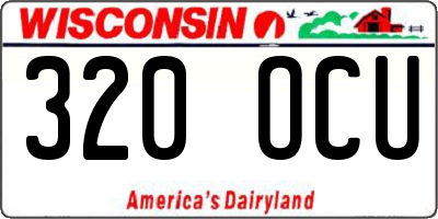 WI license plate 320OCU