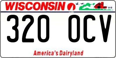 WI license plate 320OCV