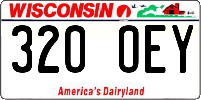 WI license plate 320OEY