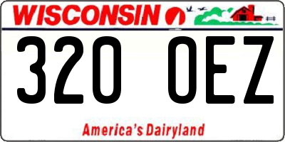 WI license plate 320OEZ