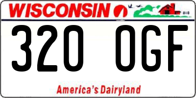 WI license plate 320OGF