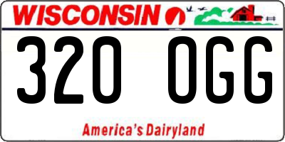 WI license plate 320OGG