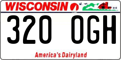 WI license plate 320OGH