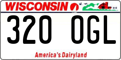WI license plate 320OGL