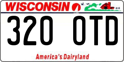 WI license plate 320OTD