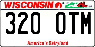 WI license plate 320OTM