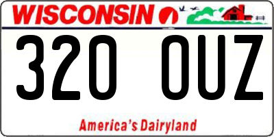 WI license plate 320OUZ