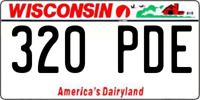 WI license plate 320PDE