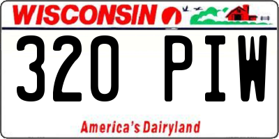 WI license plate 320PIW