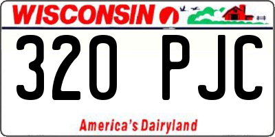 WI license plate 320PJC