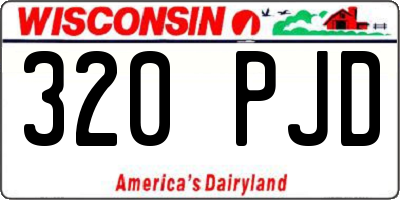 WI license plate 320PJD
