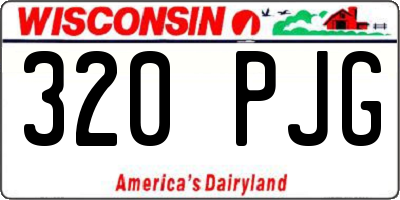 WI license plate 320PJG