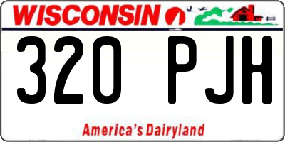 WI license plate 320PJH