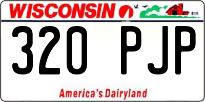 WI license plate 320PJP