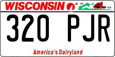 WI license plate 320PJR