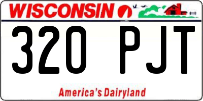WI license plate 320PJT