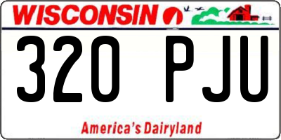 WI license plate 320PJU