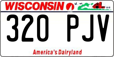 WI license plate 320PJV