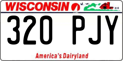 WI license plate 320PJY