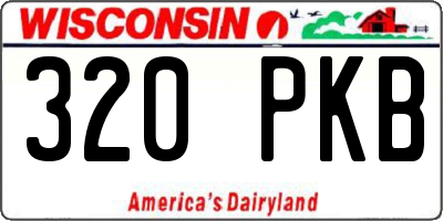 WI license plate 320PKB