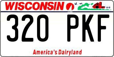 WI license plate 320PKF