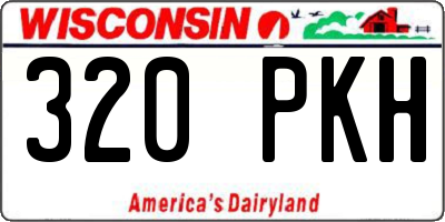 WI license plate 320PKH
