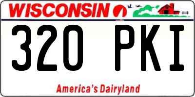 WI license plate 320PKI