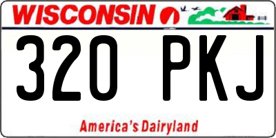 WI license plate 320PKJ
