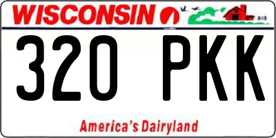 WI license plate 320PKK