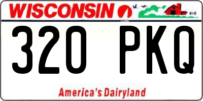 WI license plate 320PKQ