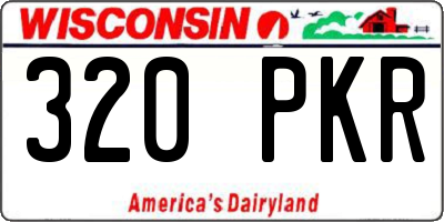 WI license plate 320PKR
