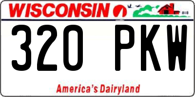 WI license plate 320PKW