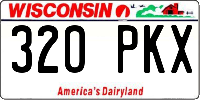 WI license plate 320PKX