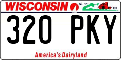 WI license plate 320PKY