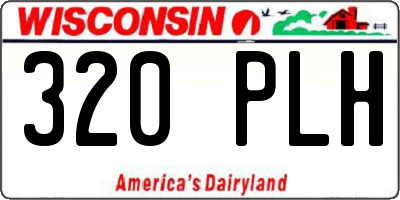 WI license plate 320PLH
